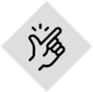 Pflege-Icon: Hand mit Herz als Symbol für fürsorgliche Betreuung