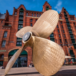 Goldene Schiffsschraube Speicherstadt